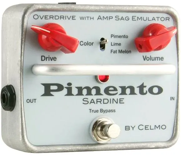 Celmo Sardine Pimento - Overdrive with Amp Sag Emulator