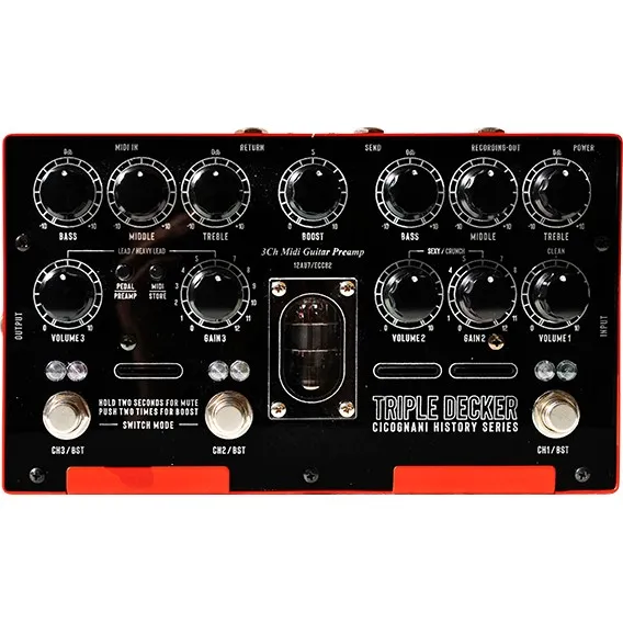 Cicognani (History series) Triple Decker - 3-Channel Tube Preamp with MIDI