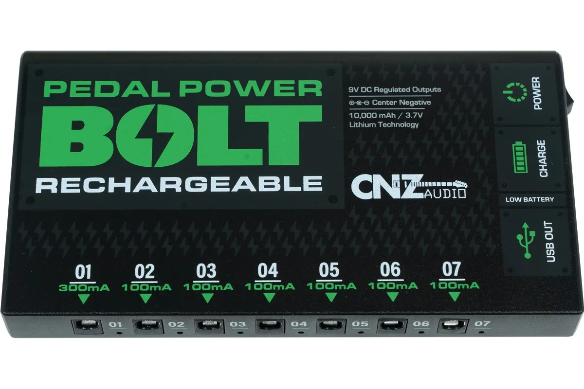 CNZ Audio PSR-7 Bolt Rechargeable - Rechargeable Pedal Power Supply