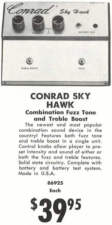 Conrad Sky Hawk - Fuzz and Treble Booster