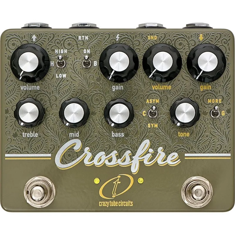 Crazy Tube Circuits (Dual Overdrive series) Crossfire - Blackface + Tubescreamer