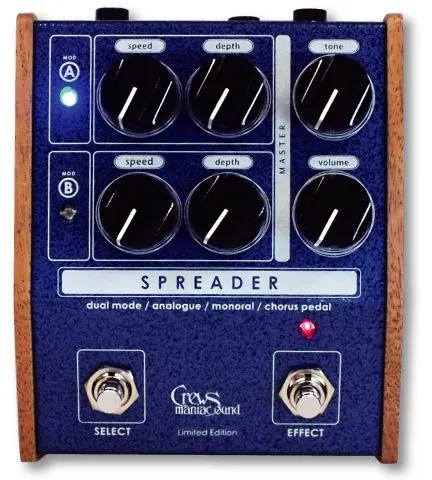 Crews Maniac Sound Spreader - Dual Mode / Analogue / Monoral / Chorus Pedal