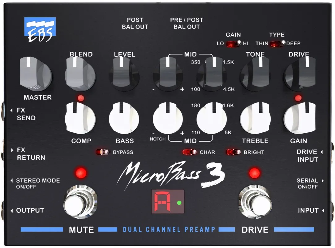 EBS MicroBass 3 - Dual Channel Bass Preamp