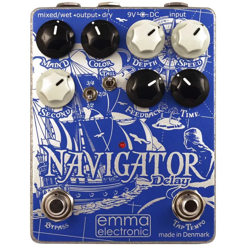 Emma Electronic Navigator Versatile multi-head Delay with Tap Tempo Pe