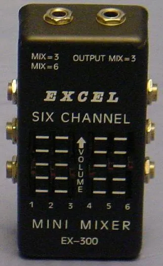 Excel EX-300 Six Channel Mini Mixer