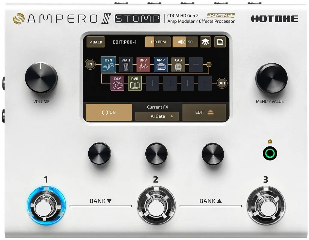 Hotone MP-300 Ampero II Stomp - Amp Modeller & Effects Processor