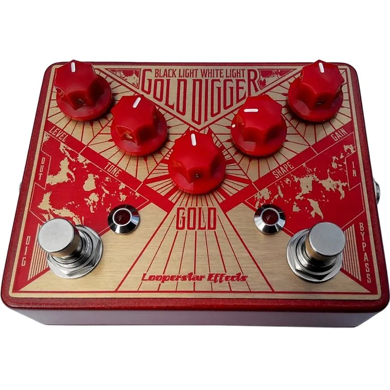 Looperstar Gold Digger - Black Light White Light signature Fuzz