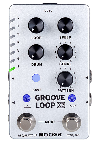 Mooer Groove Loop X2 Stereo Looper And Drum Machine Pedal