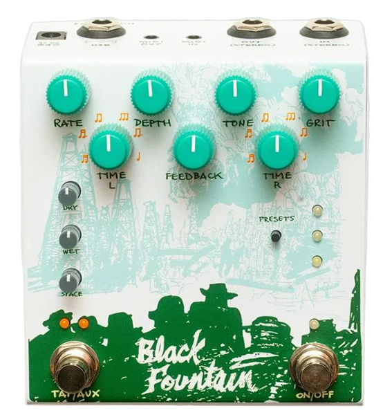 Old Blood Noise Endeavors Black Fountain Stereo Mojito White/Green Cus