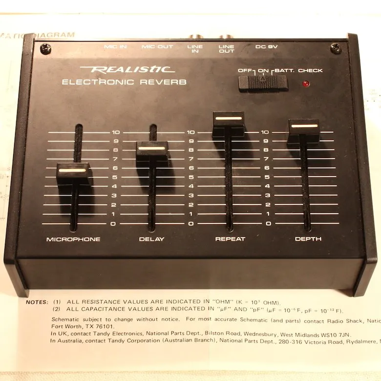 Realistic 32-1110 Electronic Reverb