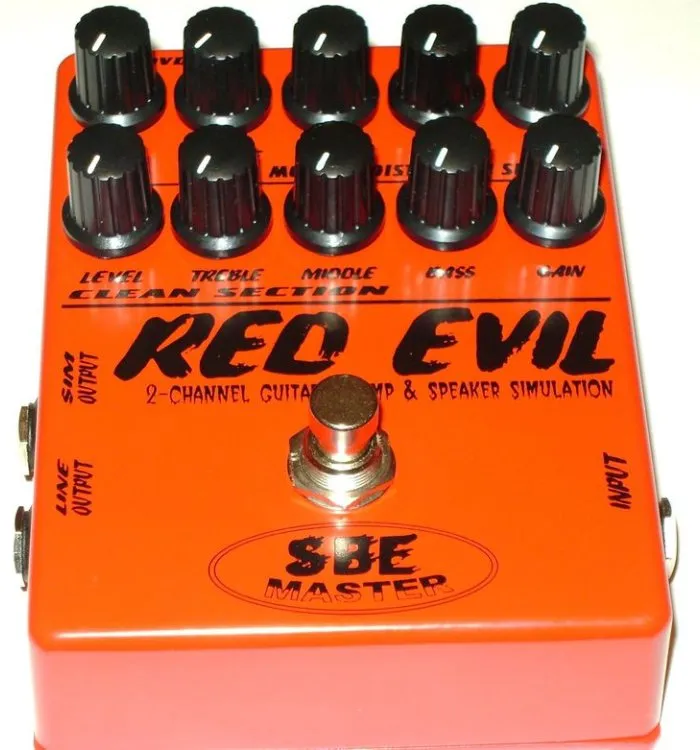SBE Master Red Evil - 2 Channel Guitar Preamp & Speaker Simulation