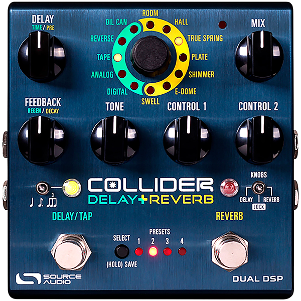 Source Audio Collider Stereo Delay+Reverb Pedal
