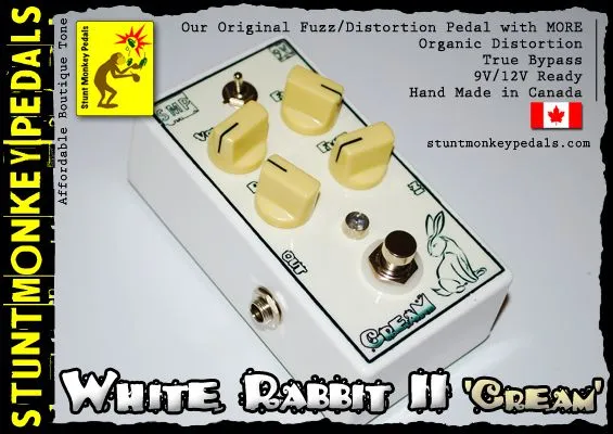 Stunt Monkey Pedals White Rabbit II 'Cream'