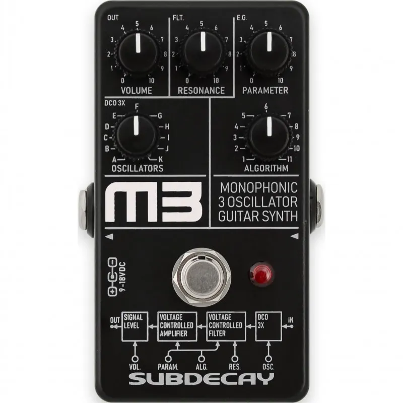 SubDecay M3 - 3 Oscillator Monophonic Guitar Synthesizer