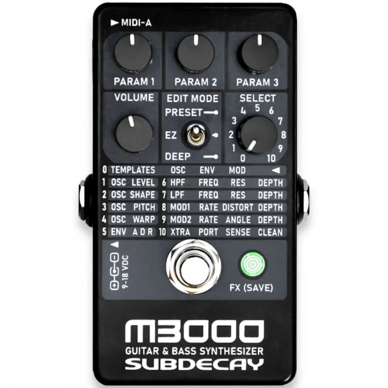 SubDecay M3000 - Guitar & Bass Synthesizer