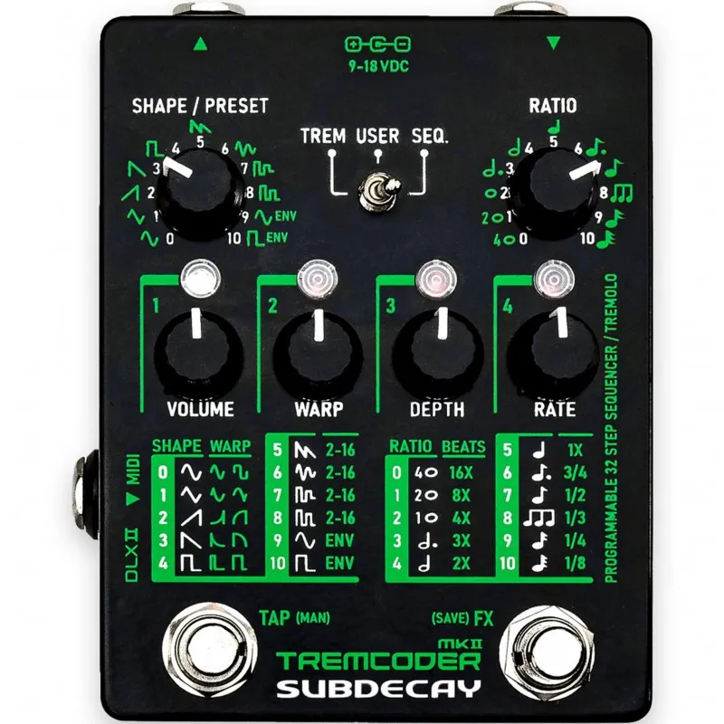 SubDecay TremCoder MkII - Tremolo Sequencer