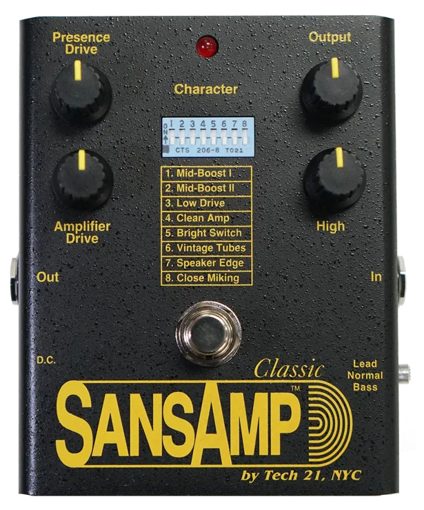 Tech 21 SansAmp Character Plus Series English Muffy Amp Emulator Pedal