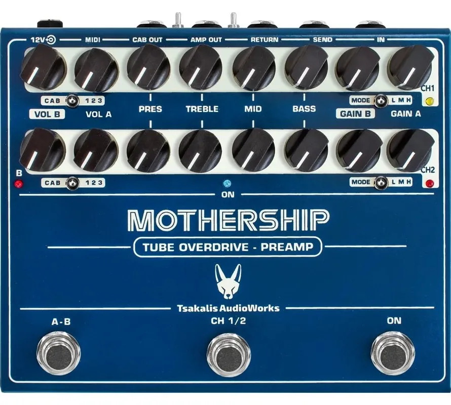 Tsakalis Audio Works Mothership - Real Tube Dual Overdrive / Preamp with Cabinet Simulation